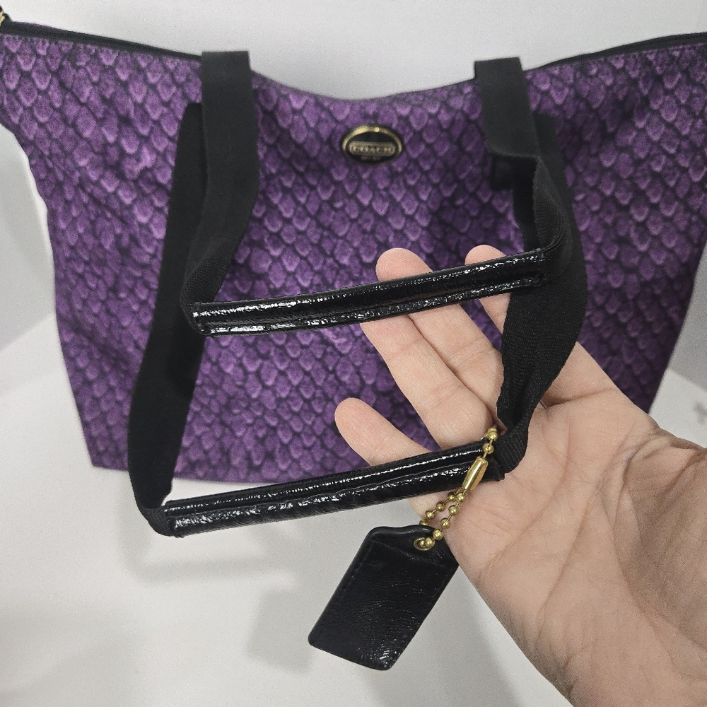 Coach purple tote bag - Picture 3 of 10